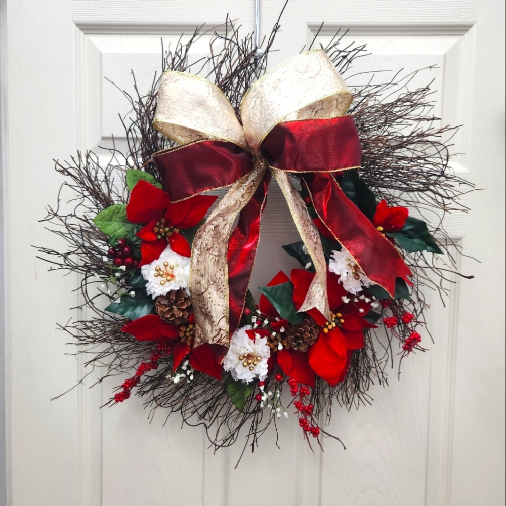 Handmade holiday wreath